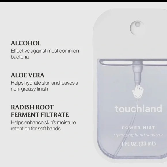 NWT TOUCHLAND BEACH COCO HYDRATING HAND SANITIZER - Picture 3 of 4